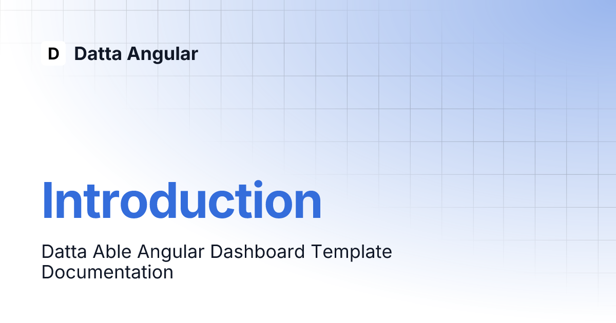 Introduction | Datta Angular